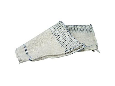 Gulvklud Vaffelvævet 50x50 cm Oeko-tex med Forstærkning Hvid/Blå