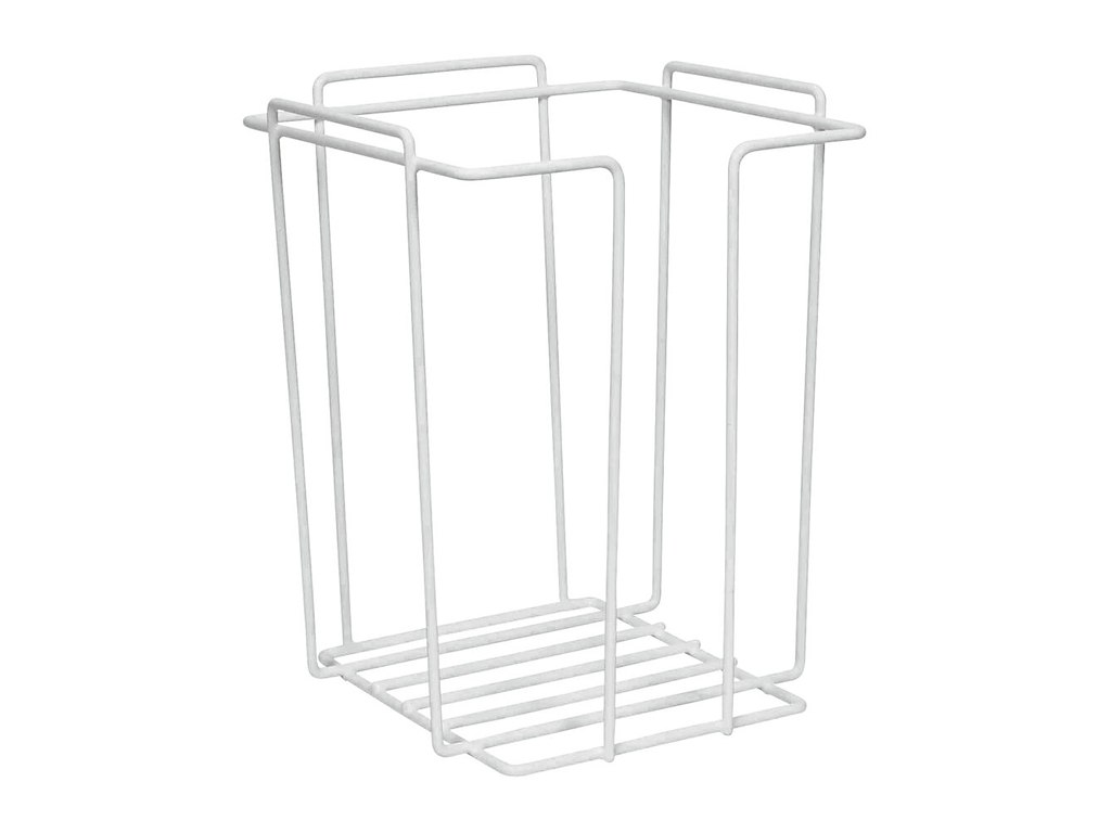 Vaskekludestativ 23x23x29,5cm metal hvid til skumvaskeklude