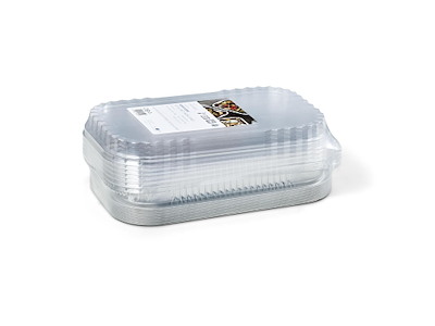 Alubakke Ready2Cook 1442 ml 265x162x47 mm med Apet plastlåg 10 sæt sampak