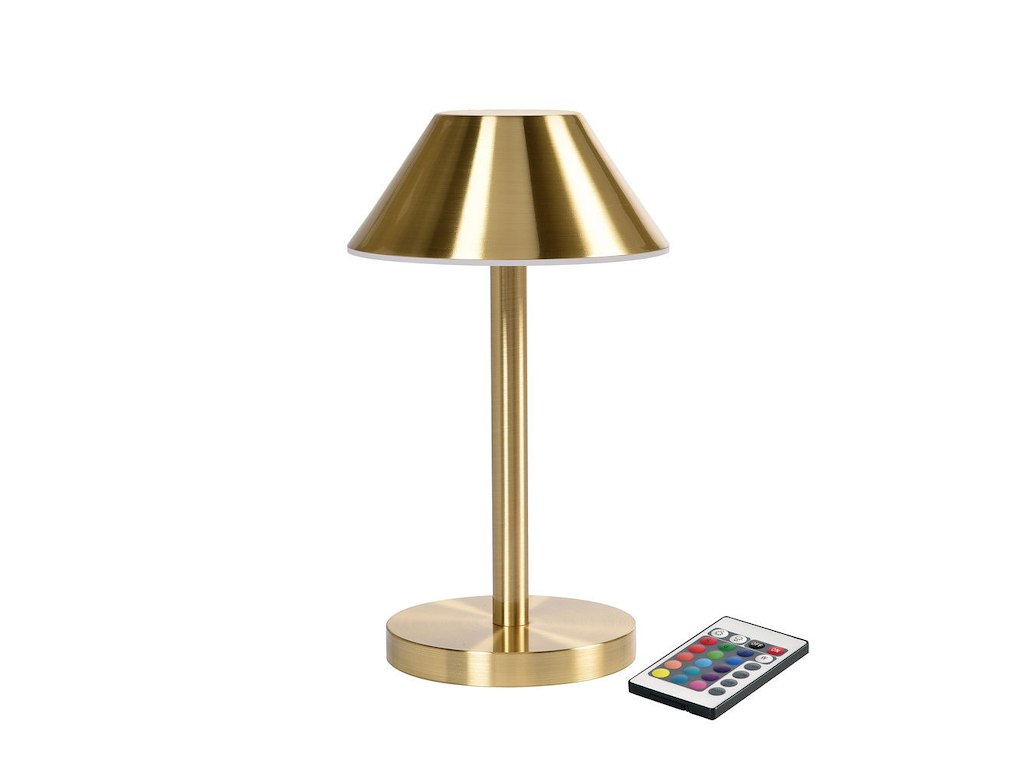 Lampe LED Zelda Midi Ø12xH21.5cm Med Fjernbetjening Guld