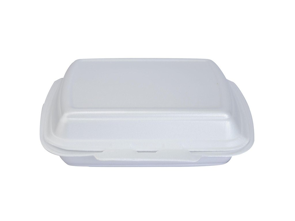 Termobakke 1-rum 247x198x75 mm Hængslet låg XPS Hvid HP 4/1 TT