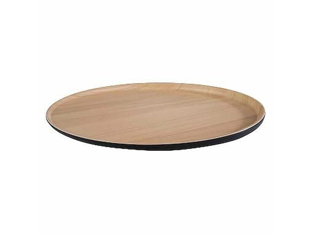 Fad Frida Lock Ø31.5x2.5 cm Rund Melamin Sort/Trælook