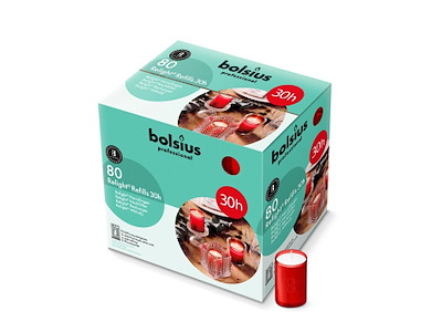 Refill Relight Brændetid 30 timer til Glaslys Rød