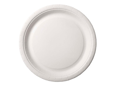 Paptallerken 22cm uncoated Bionedbrydelig Hvid