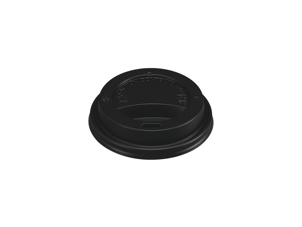 Drikkelåg Plast Ø80xH20mm Til Kaffebæger Sort