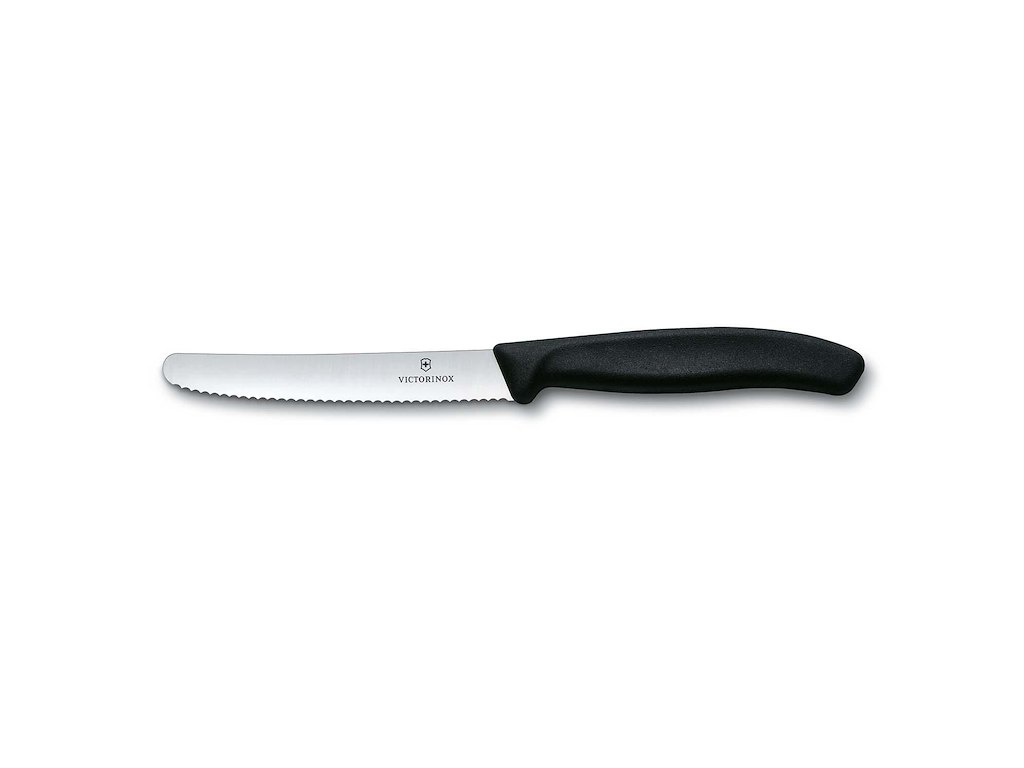 Tomat/ pølsekniv Classic Victorinox 11 cm Sort