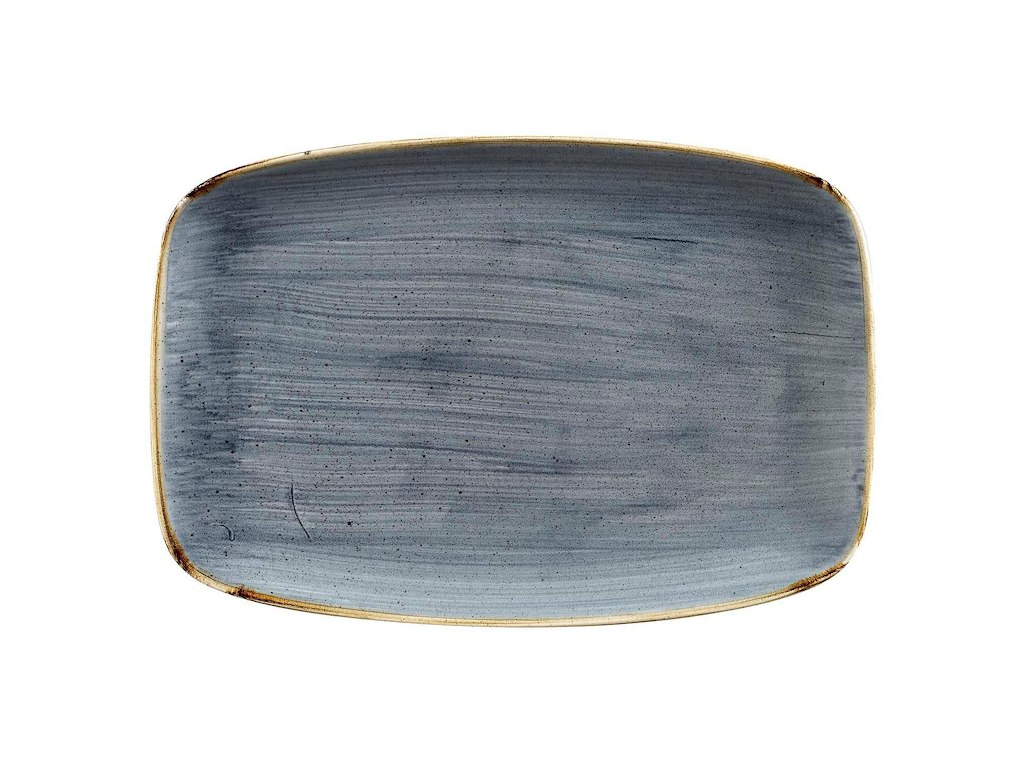 Serveringsfad Stonecast 34.4x23.4 cm Porcelæn Blåbær