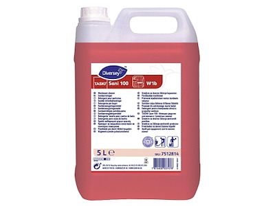 Sanitetsrengøring Sani 100 W1b Alkalisk med Farve/Parfume 5 ltr Rød