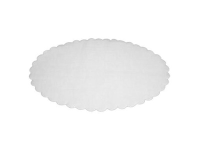 Fadpapir 24x36 cm oval præget hvid