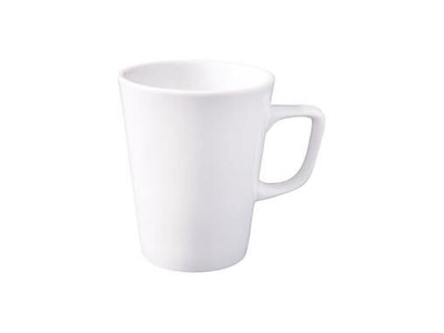 Krus Latte med Hank Superwhite 34cl Ø8.6xH11 cm Porcelæn Hvid