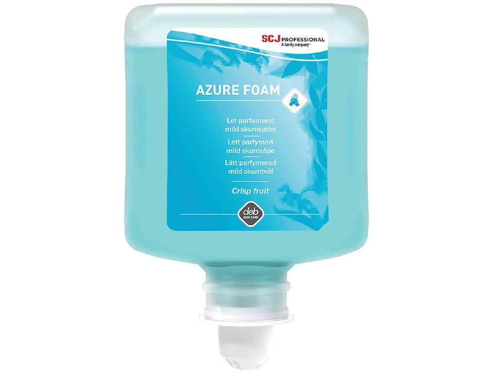 Skumsæbe Azure Foam Ecolabel med Farve/Parfume til dispenser 1 ltr Blå