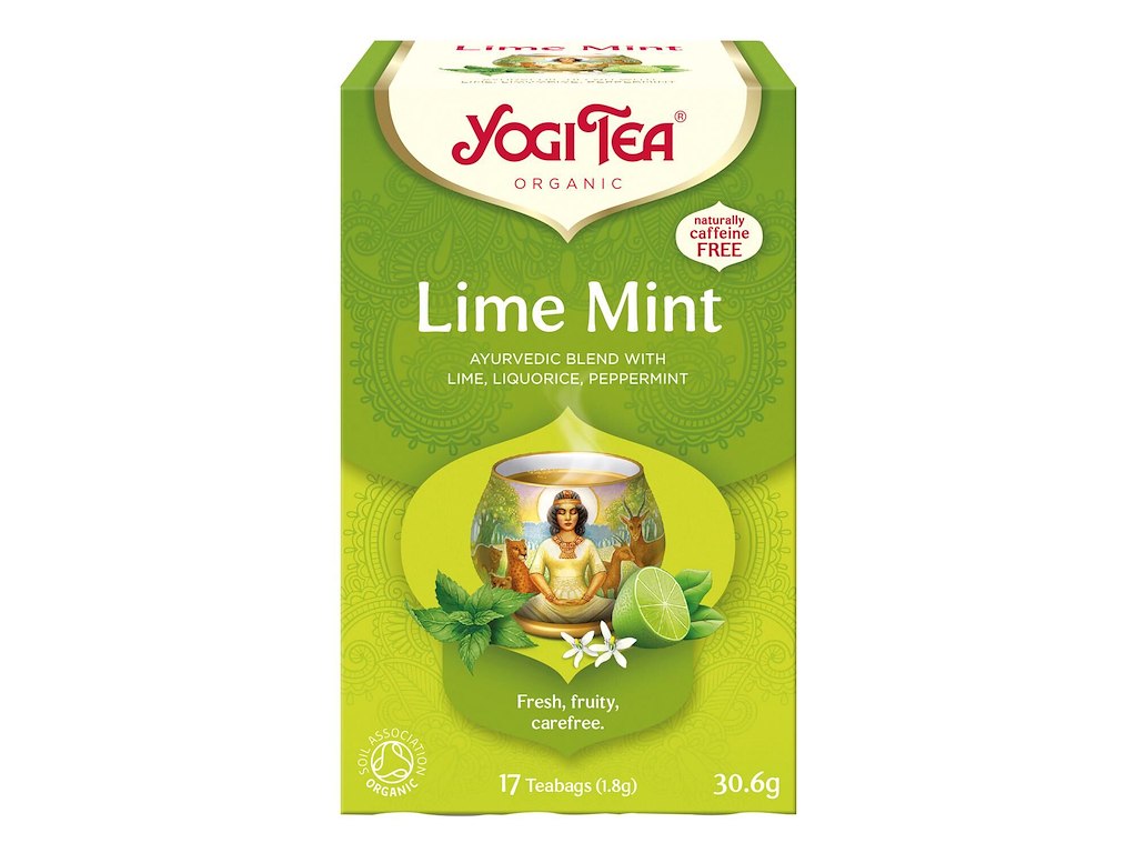 Te Sort Yogi Tea Lime Mint 17 breve Lime/Mynte/Lakrids Økologisk (DK-ØKO-100)