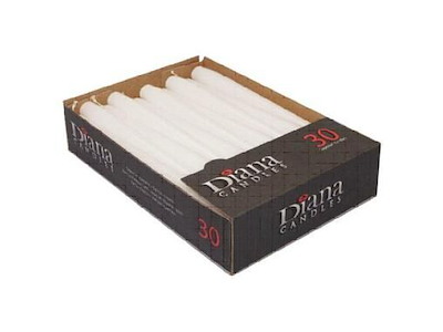 Antiklys Ø22x245 mm Brændetid 7.5 timer Hvid