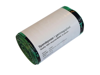 Spandepose Catersource 40ltr B500xL700mm 15my MDPE med Fals Grøn 100% genbrug