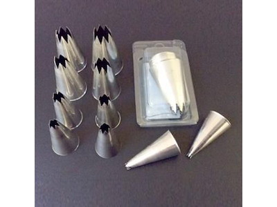 Tyllesæt 4-15 mm Stjerne Rustfri stål til Sprøjtepose