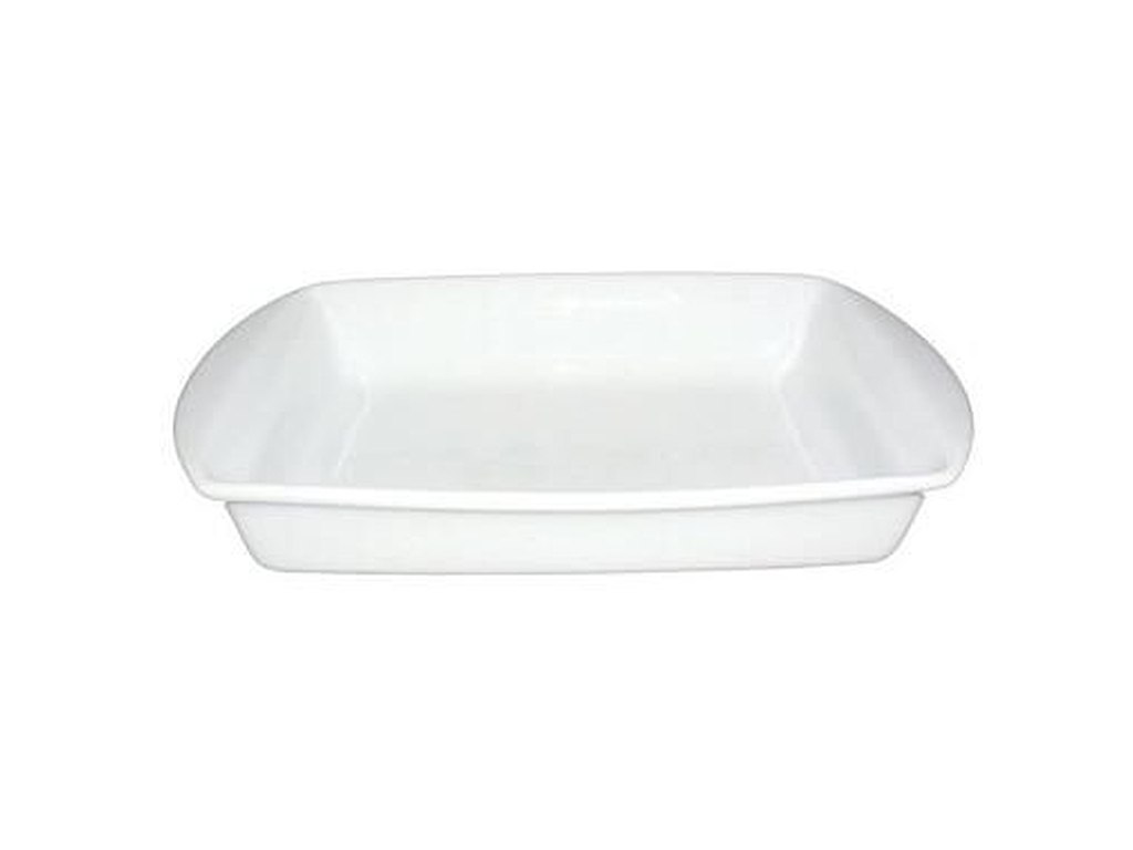 Fad Kera 30x24 cm Rektangulær Ovnfast Porcelæn Hvid