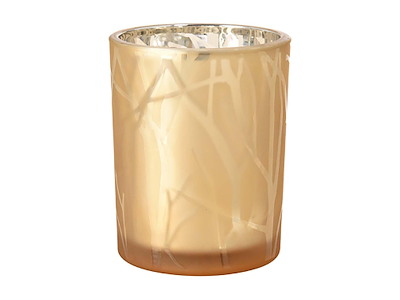 Lysholder Duni 100x80mm Shimmer Sand glas