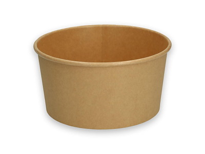 Salatskål Verive 1300ml Ø185xH65mm bionedbrydelig PAP/PLA neutral brun