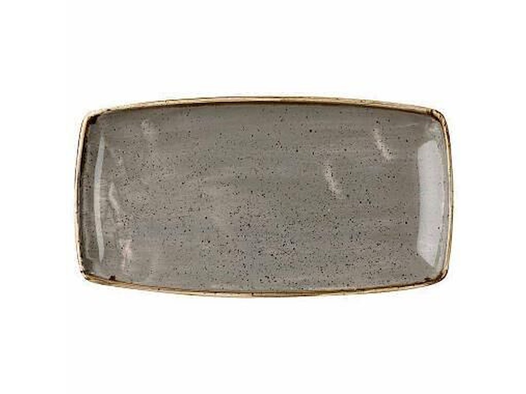 Serveringsfad Stonecast 35x18.5 cm Porcelæn Grå