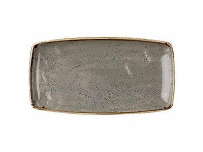 Serveringsfad Stonecast 35x18.5 cm Porcelæn Grå