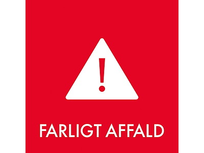 Piktogram FARLIGT AFFALD 12x12cm
