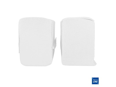 Håndklædeark Techline Z-fold 2-lag L24x20.2x12cm Nyfiber. Hvid
