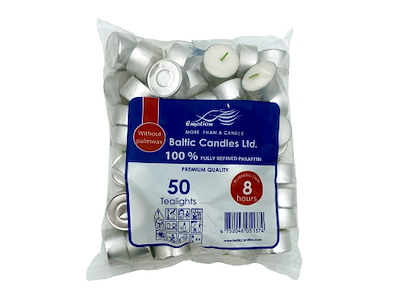 Fyrfadslys Brændetid 8 timer Hvid 50 stk