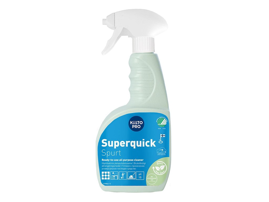 Universalrengøring Kiilto Natura Superquick Spurt klar-til-brug m pumpe 750 ml