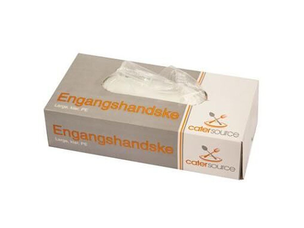 Handske Engangs Catersource str L 240x120x63 mm i boks LDPE
