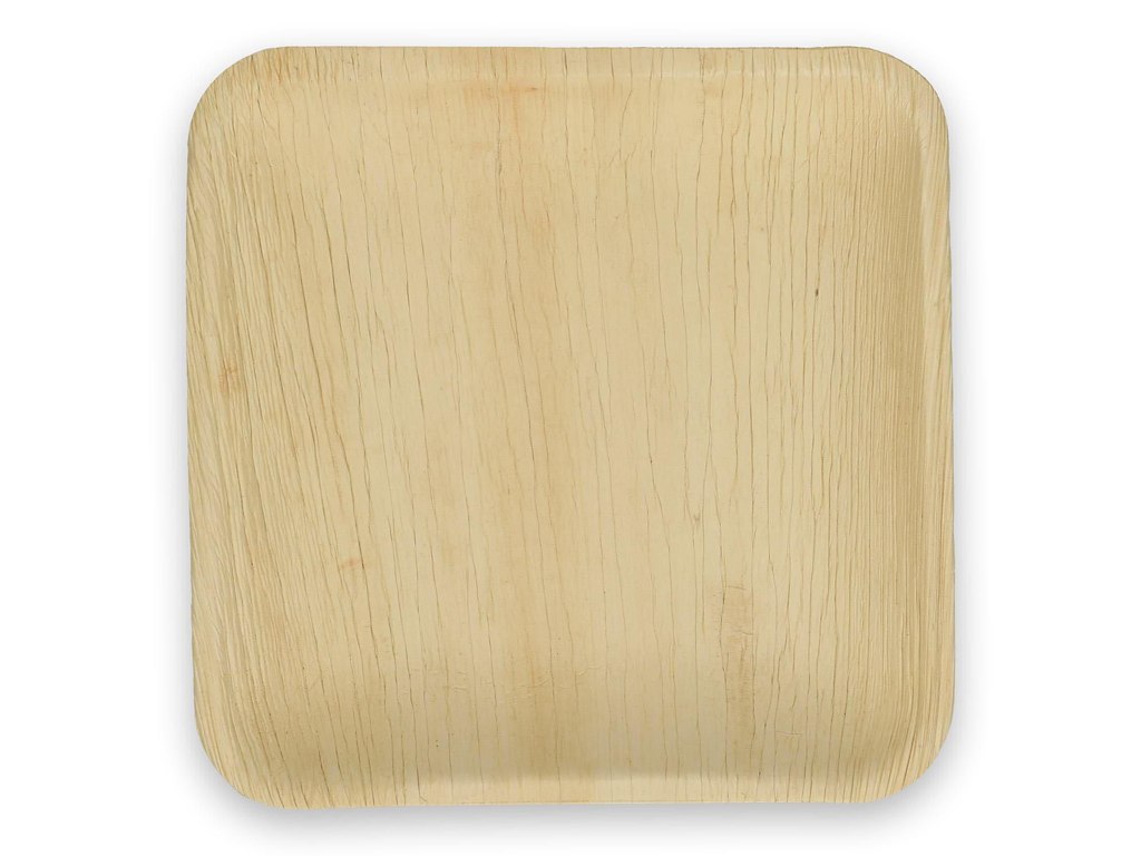 Tallerken Verive palmeblad firkantet L18xB18xH3cm natur