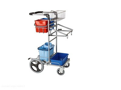 Rengøringsvogn Vicevært Ergo Model 2 med Tilbehør