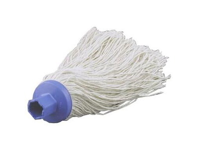 Mopgarn/Rundmoppe Mini Mery 250g Bomuld med Sekskantet gevind Hvid Våd