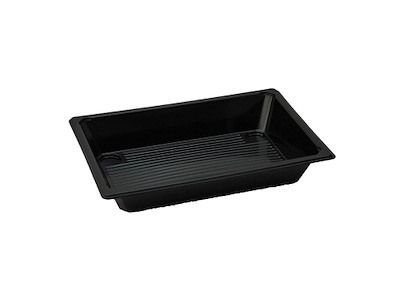 Sushibakke 215x147x35 mm 350 my RPET Sort Mellem