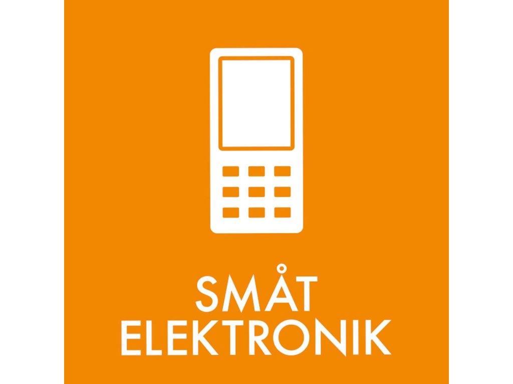 Piktogram SMÅT ELEKTRONIK 12x12 cm