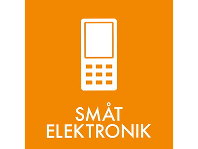 Piktogram SMÅT ELEKTRONIK 12x12 cm