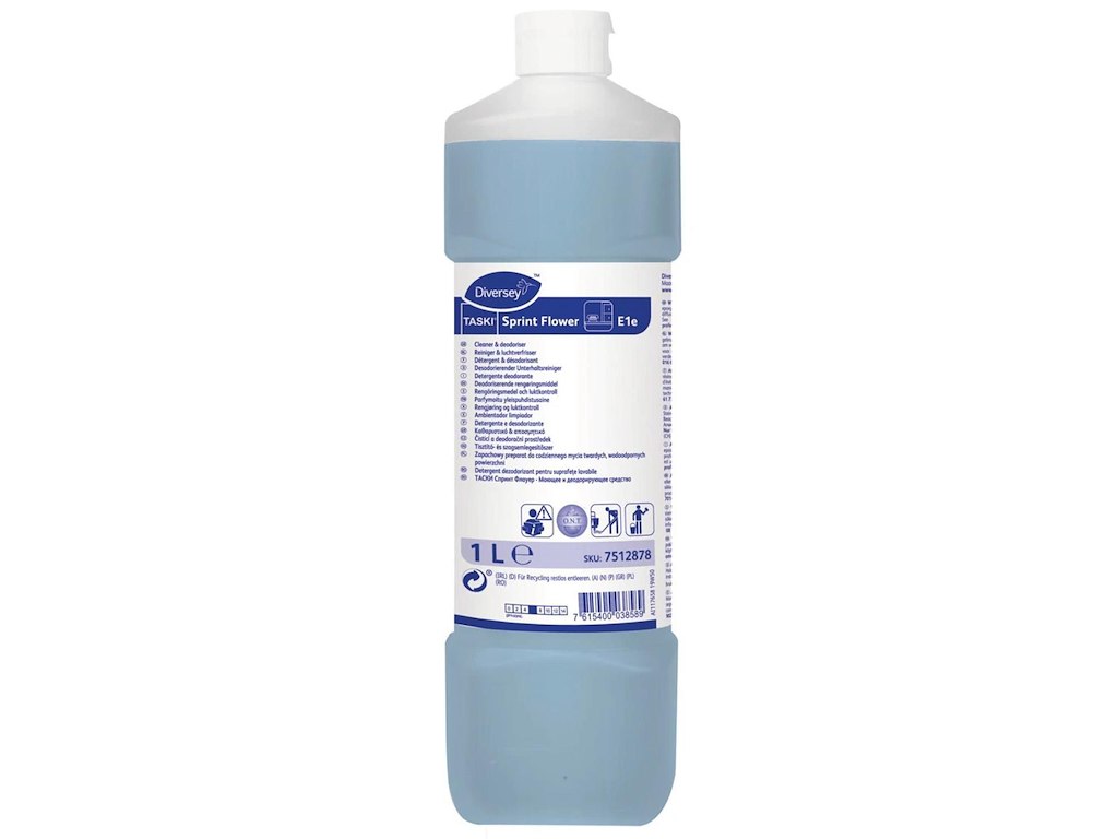 Universalrengøring Sprint Flower E1e med Farve/Parfume 1 ltr Blå