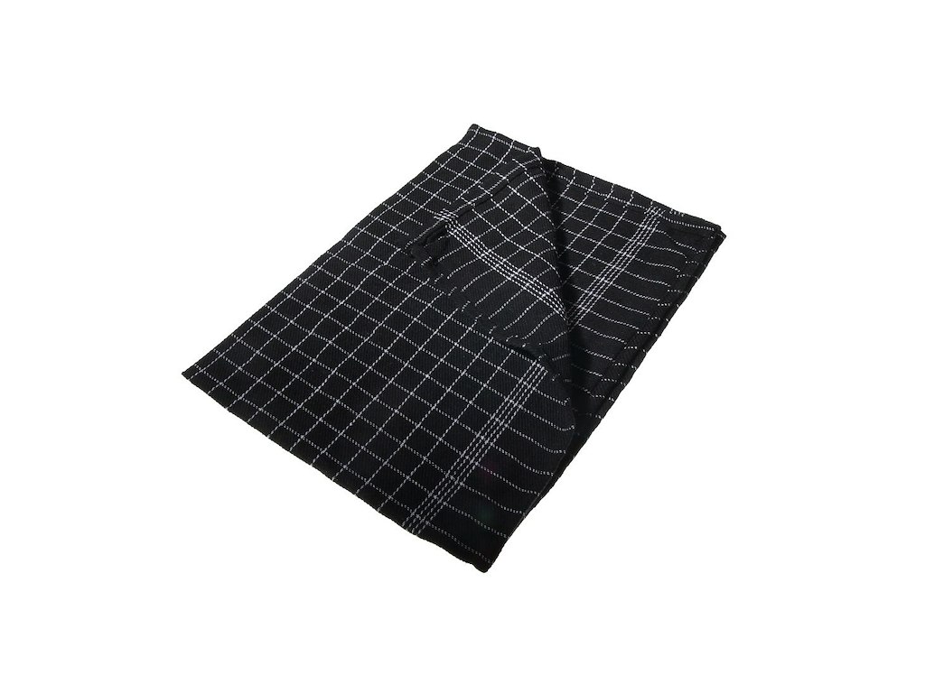 Viskestykke 50x70 cm sort med hvide striber