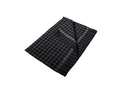 Viskestykke 50x70 cm sort med hvide striber