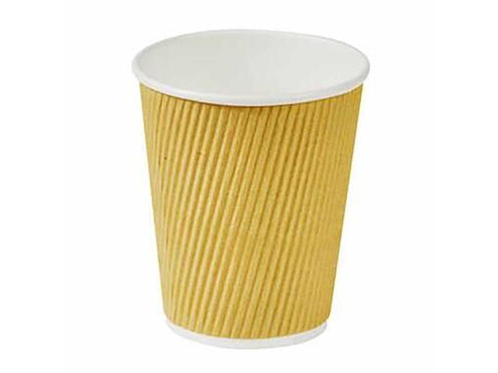 Kaffebæger Pap Ø62x60mm 10cl 3.5oz Ripple wall Til Espresso Natur