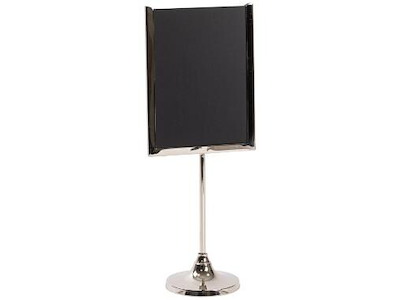 Menukortholder med tavle A6 11x29.5cm. Krom