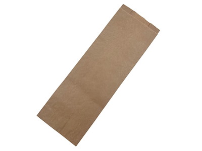 Grovbrødspose Ribbet Stor 160/(2x40)x450+20mm 50gr Brun