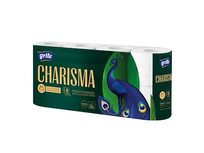 Toiletpapir Grite B9.6 cm x L18.75 m 4-lag Ecolabel med Hylse Hvid Nyfiber