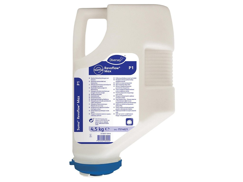 Maskinopvask Anlæg Pulver Suma RevoFlow Max P1 4.5kg med Klor Blødt