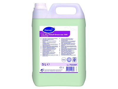 Tøjvask skyllemiddel Clax Deosoft Breeze Conc 54B1 5ltr med parfume grøn