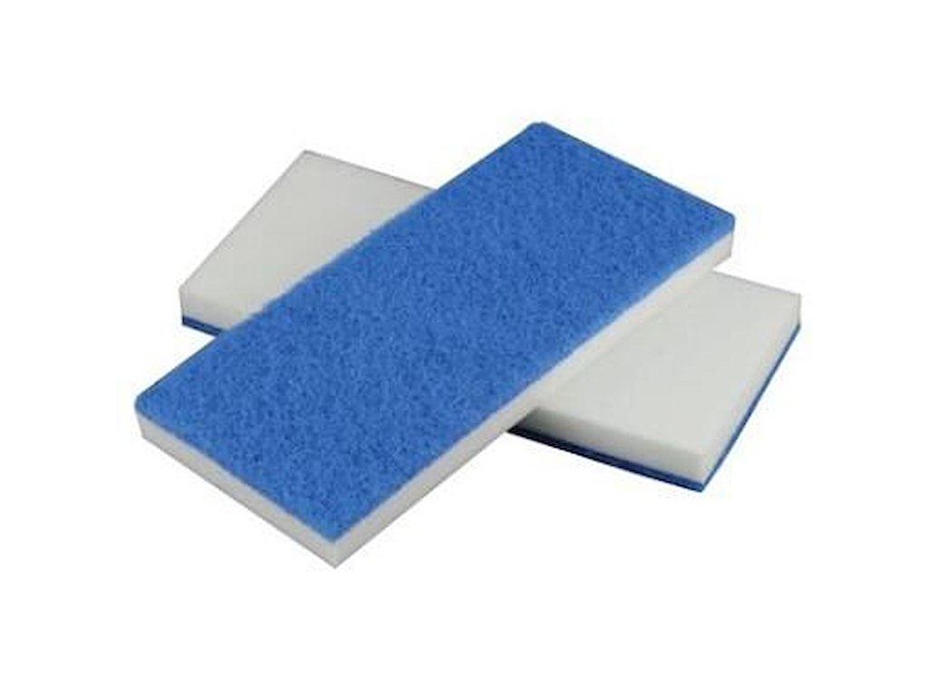 Svamp 115x250x20 mm Melamin Hvid/Blå skuresål