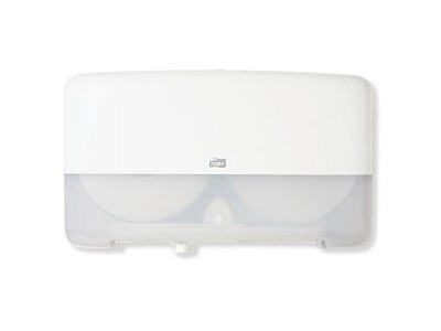 Dispenser toiletpapir Tork jumbo mini T2 twin Hvid