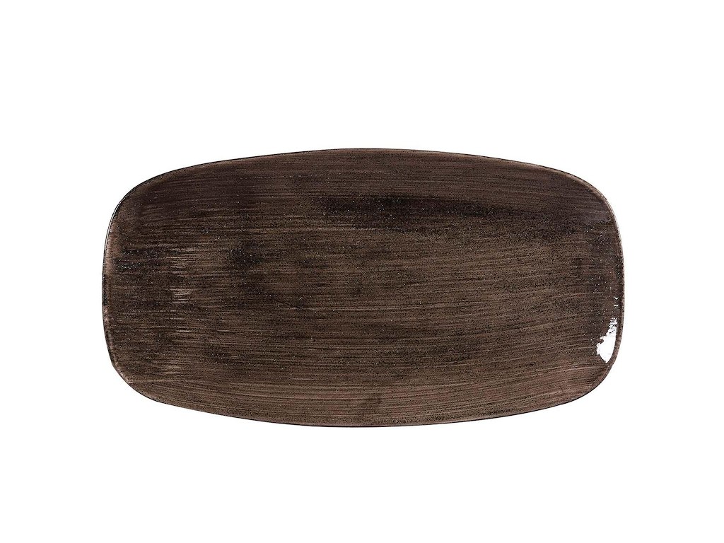 Serveringsfad Stonecast Patina 35.5x18.9 cm Porcelæn Sort