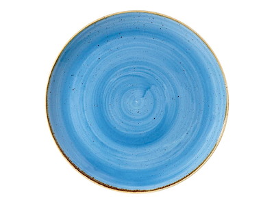 Tallerken Coupe Stonecast Ø32.4cm. Porcelæn Markblomst Blå