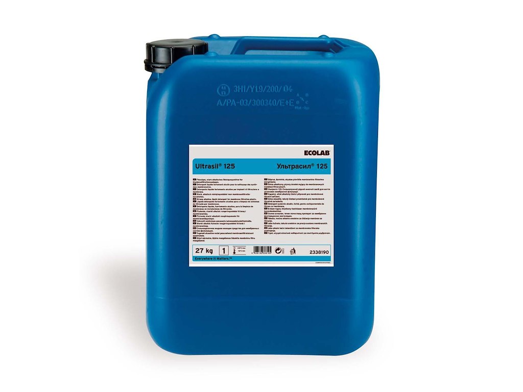 Rengøring stærk alkalisk Ultrasil 125 til membraner i fødevareproduktion 27 kg
