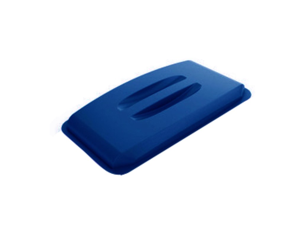 Låg til 60L beholder L50xB27xH57.5cm. Plast Blå